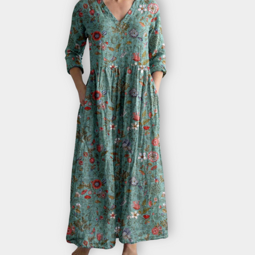 Sigruna | Robe Maxy Boho en tissu premium doux