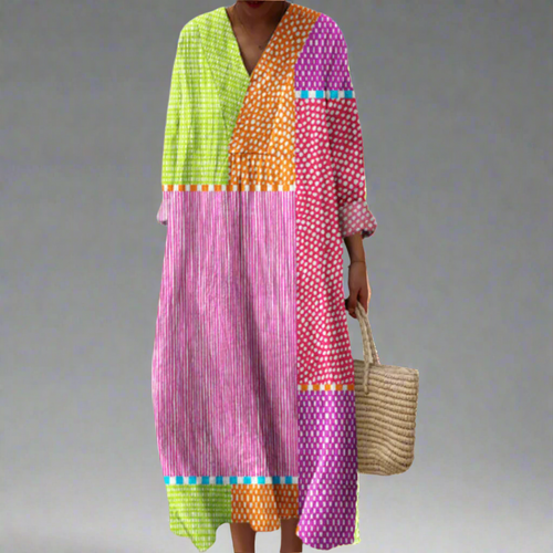 MONIQUE | Robe Géométrique Chic