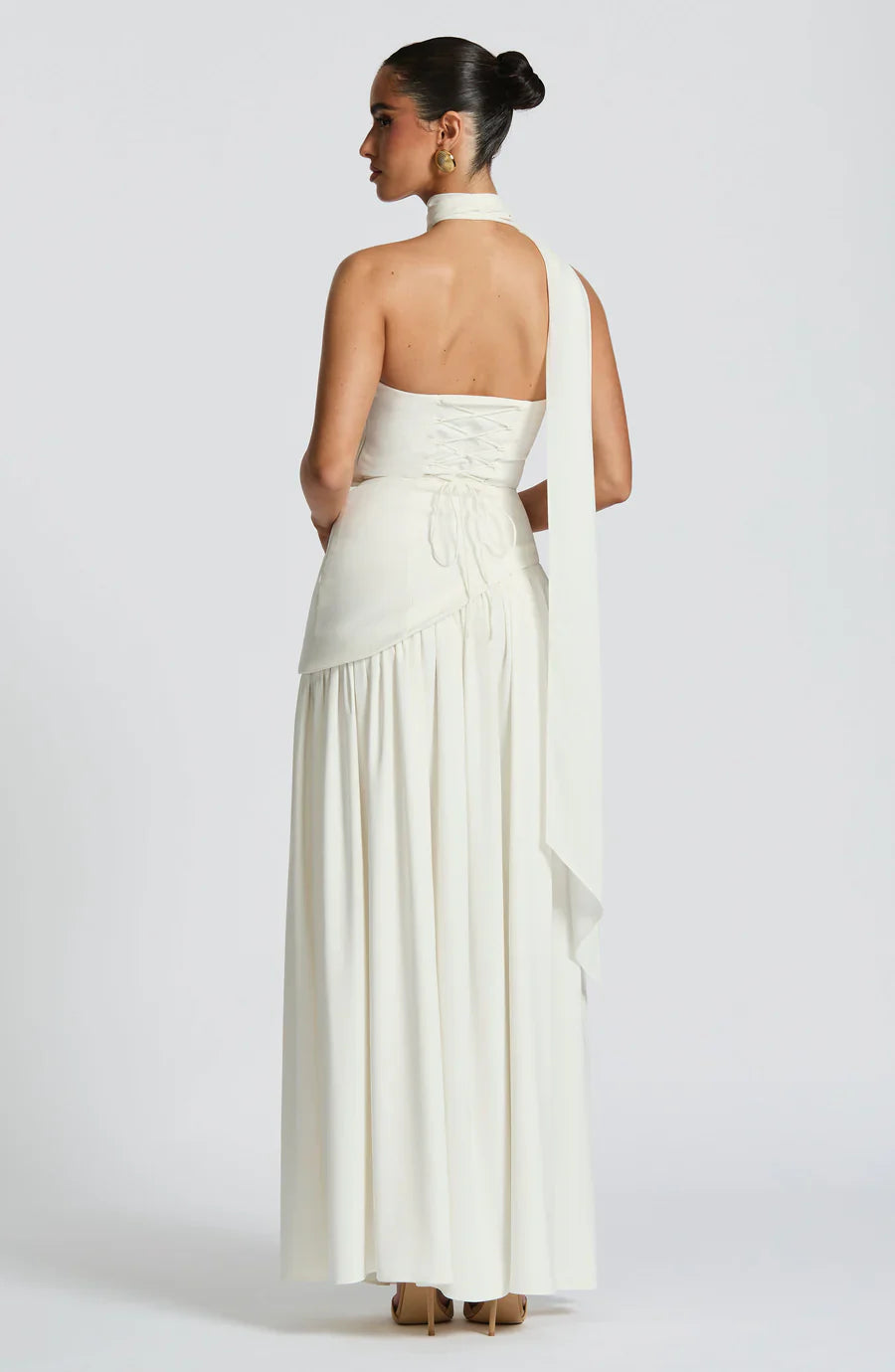 MIRELLE | Robe bustier asymétrique fendue