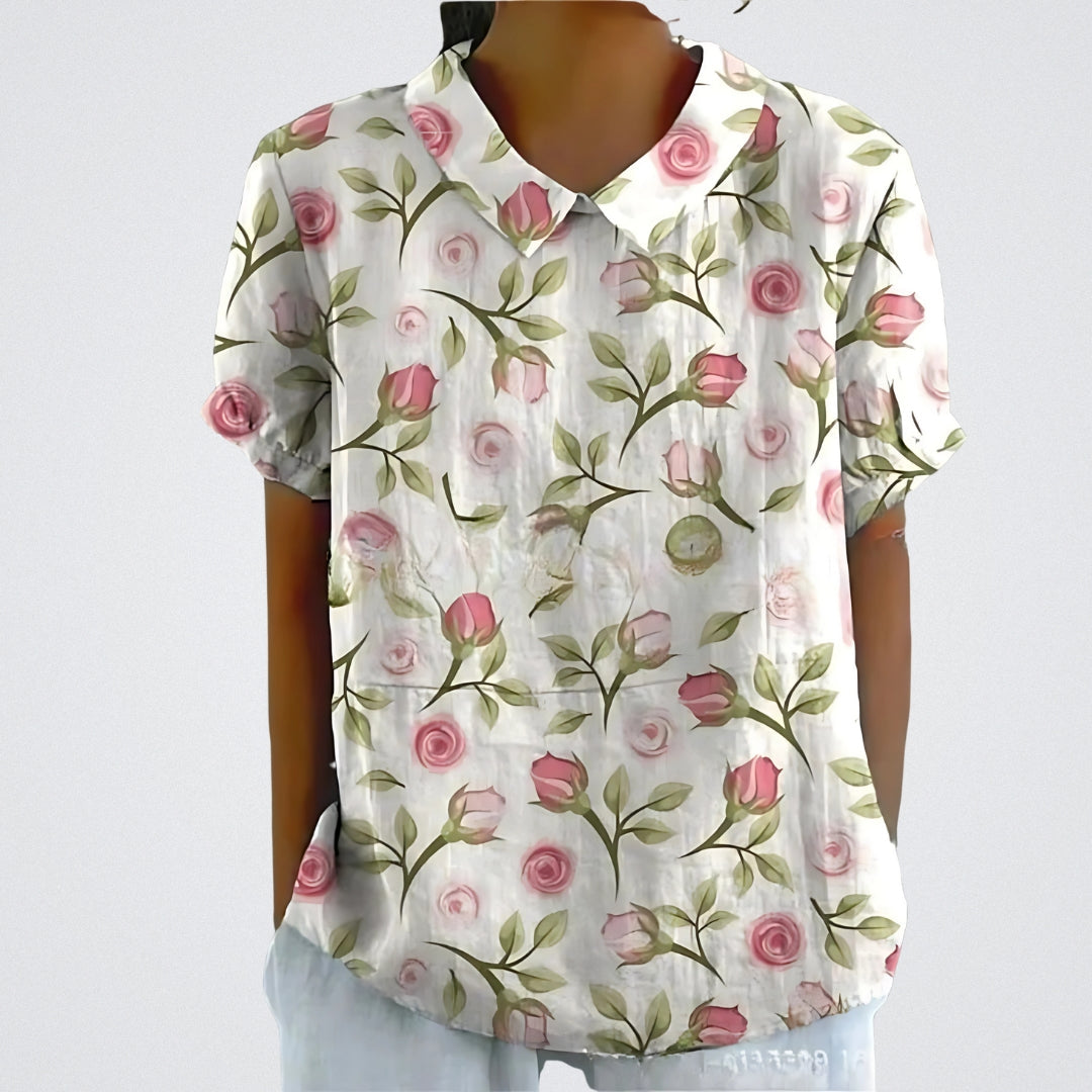 ÉLINA | Blouse en lin floral