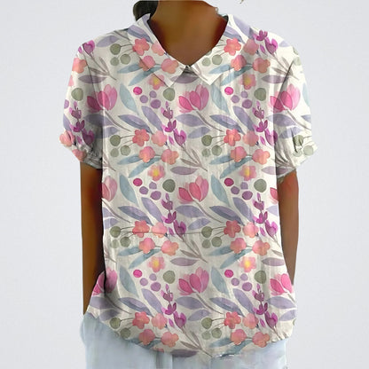 ÉLINA | Blouse en lin floral