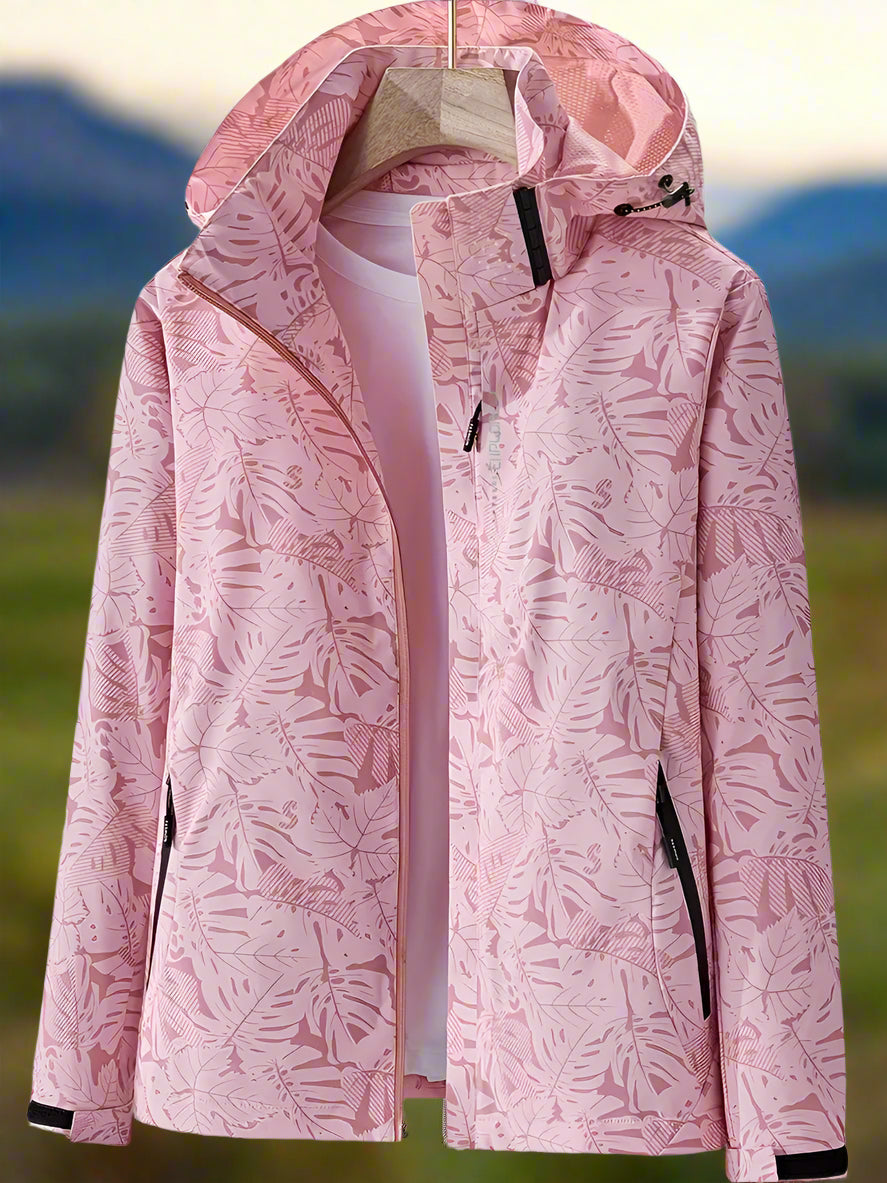 NAYLA | Veste imperméable à motif feuillage
