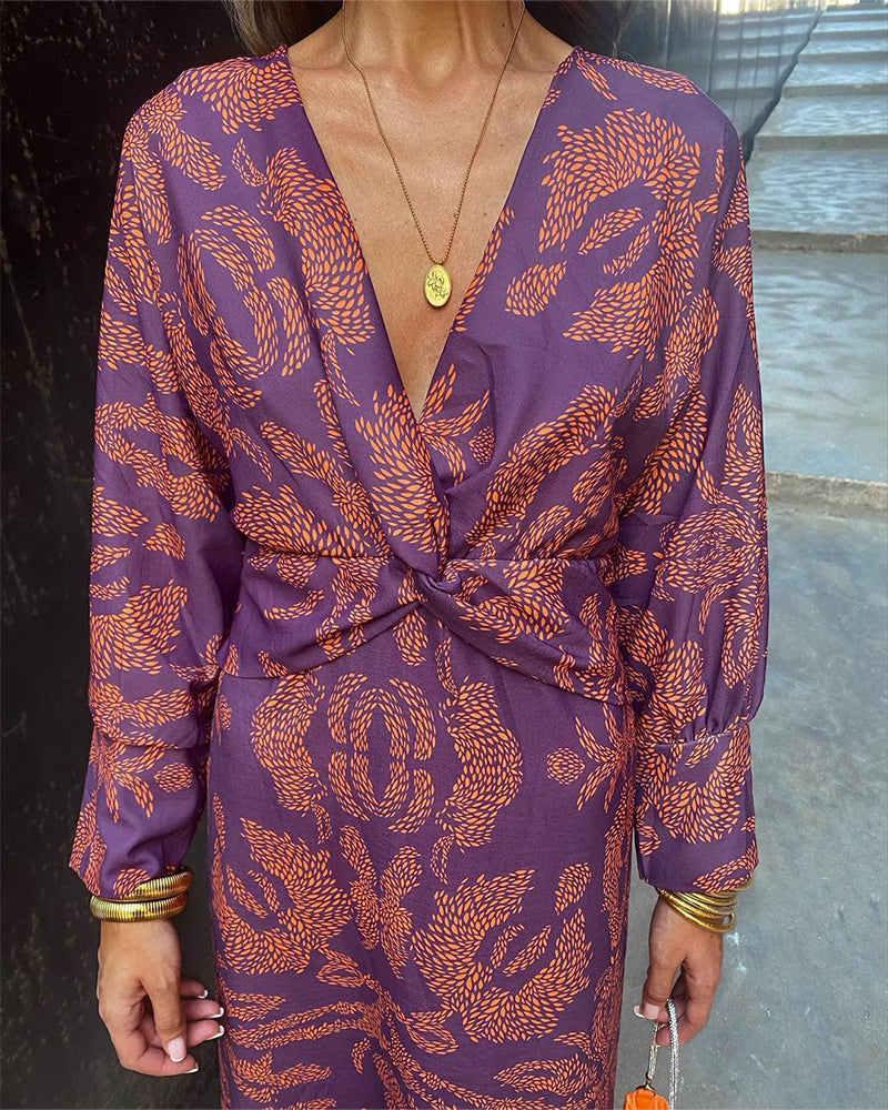 NOÉMIE | Robe Élégante Imprimée