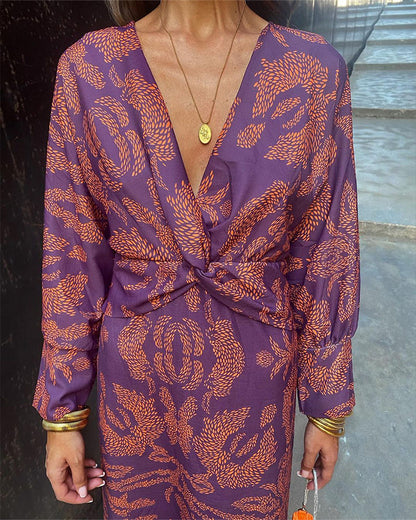 NOÉMIE | Robe Élégante Imprimée