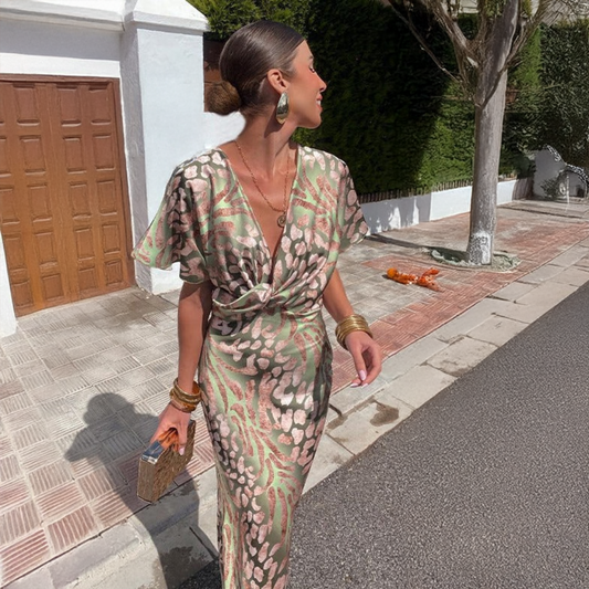 CÉLINE | Robe Élégante avec Drapé