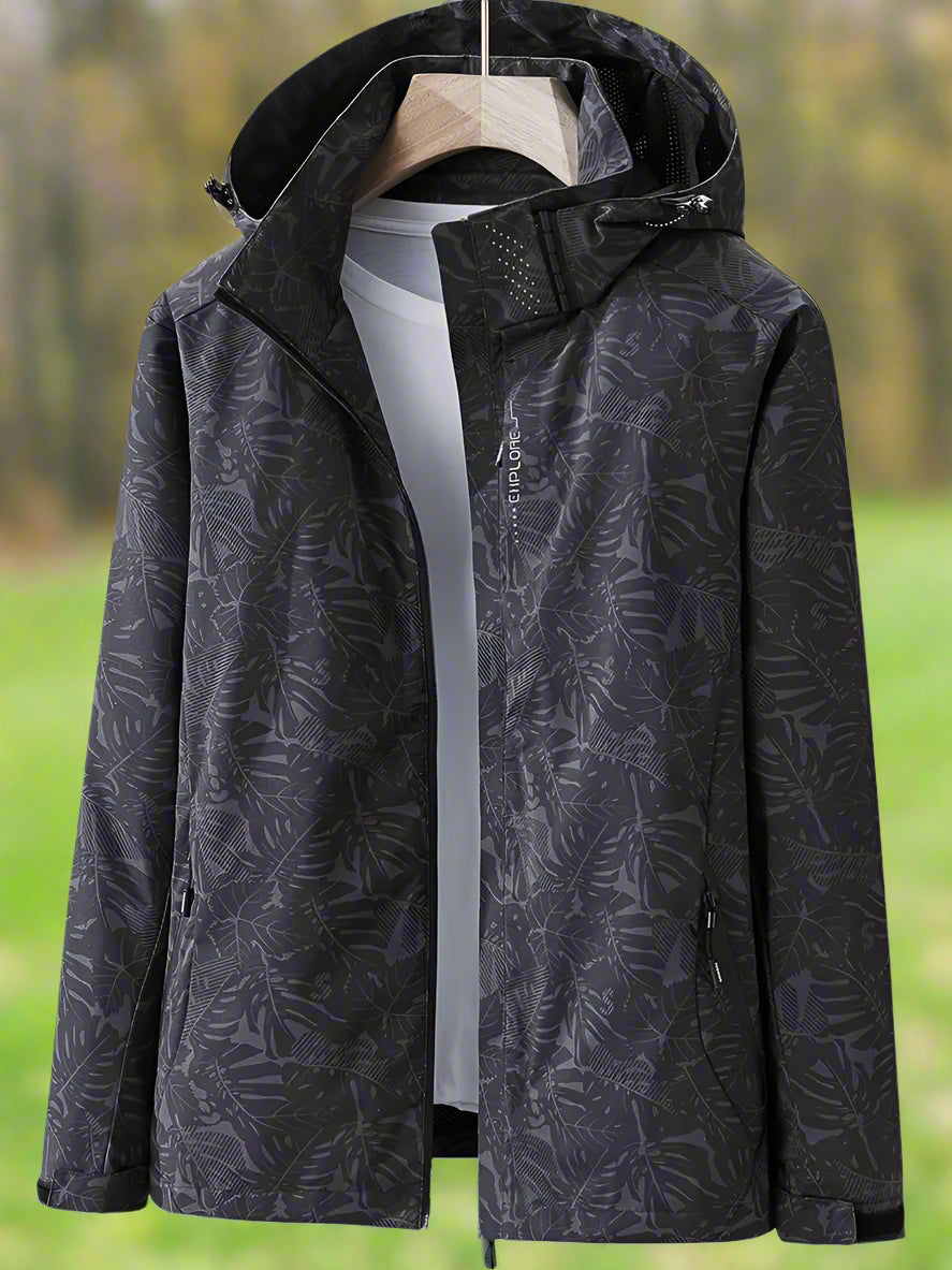 NAYLA | Veste imperméable à motif feuillage
