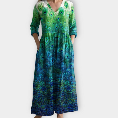 Wendelina | Robe Maxy Boho en tissu premium doux