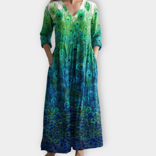 Wendelina | Robe Maxy Boho en tissu premium doux