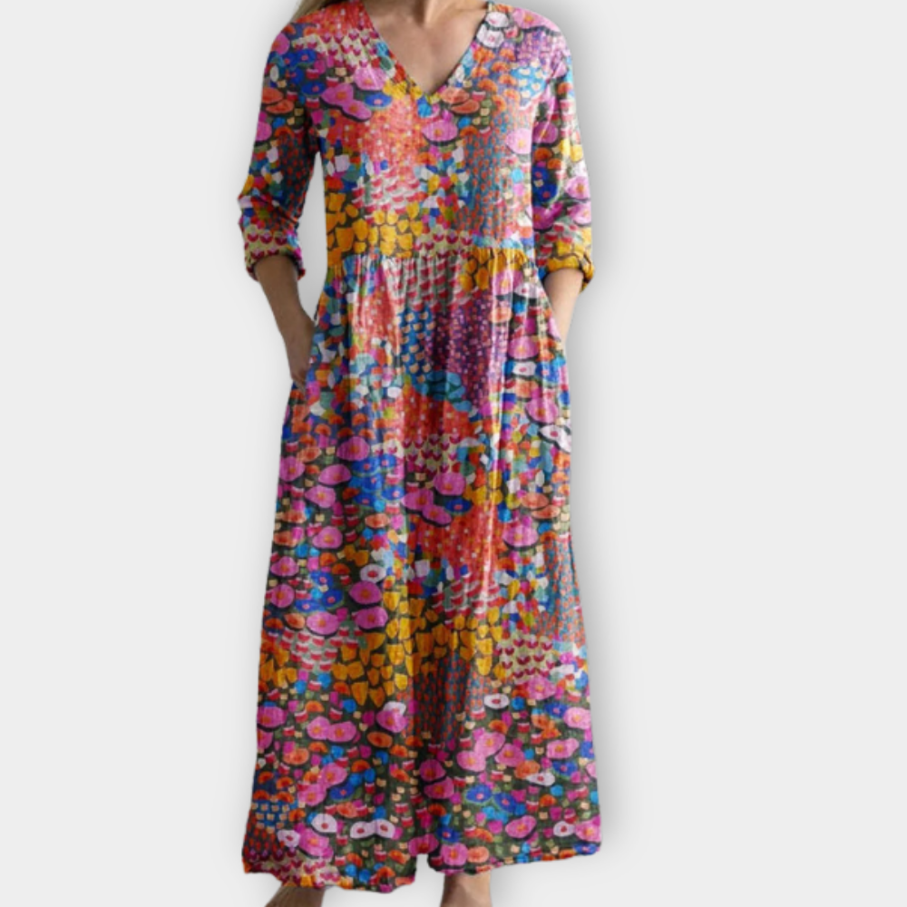 Prisanda | Robe Maxy Boho en tissu premium doux