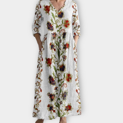 Floriah | Robe Maxy Boho en tissu premium doux