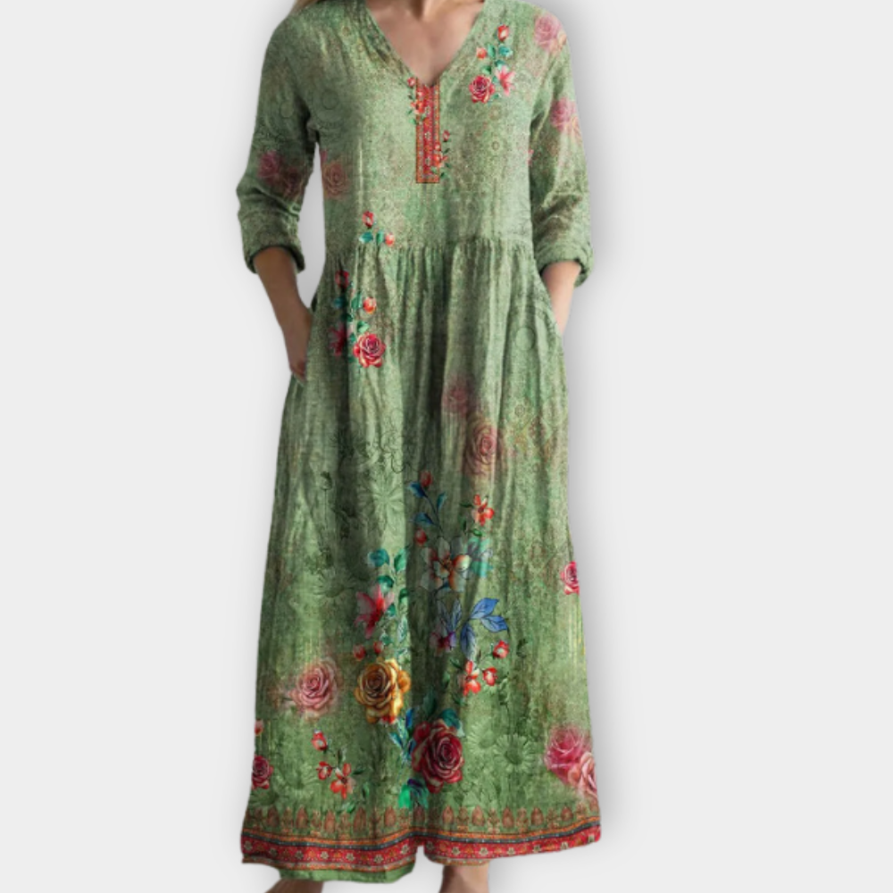 Lanfrida | Robe Maxy Boho en doux tissu premium