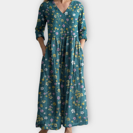 Zinnia | Robe Maxy Boho en tissu premium doux