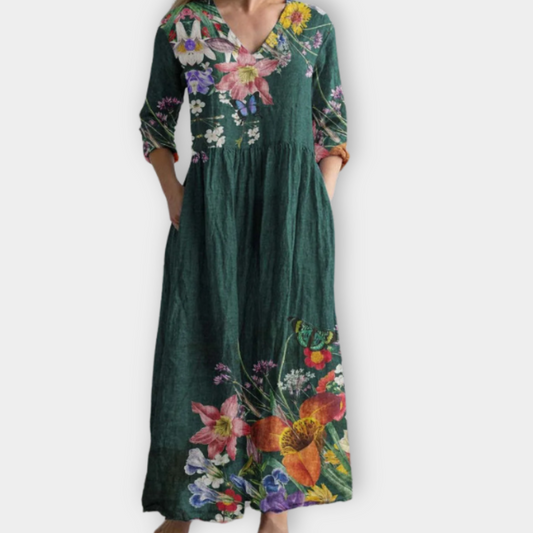Jorunhild | Robe Maxi Boho en tissu premium doux