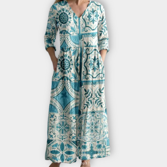 Xaviera | Robe Maxy Boho en tissu premium doux