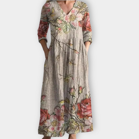 Theodelinde | Robe Maxy Boho en doux tissu premium