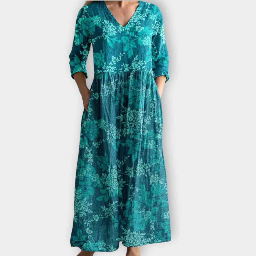 Geertruida | Robe Maxi Boho en tissu premium doux
