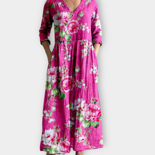 Almara | Robe Maxy Boho en tissu premium doux