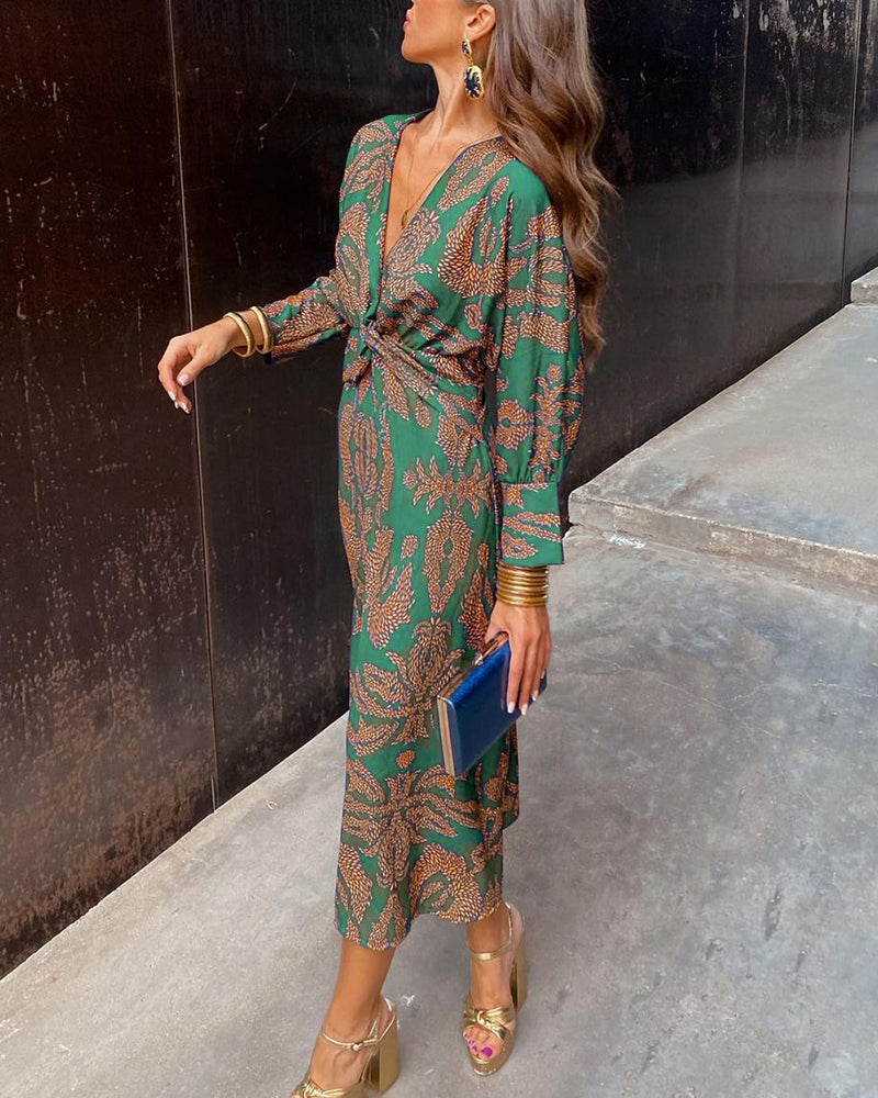 NOÉMIE | Robe Élégante Imprimée