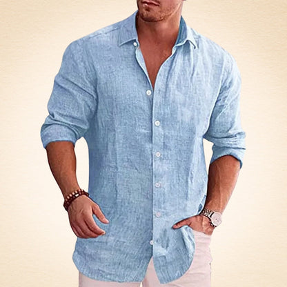 Guillermo | Chemise Casual En Lin À Manches Longues