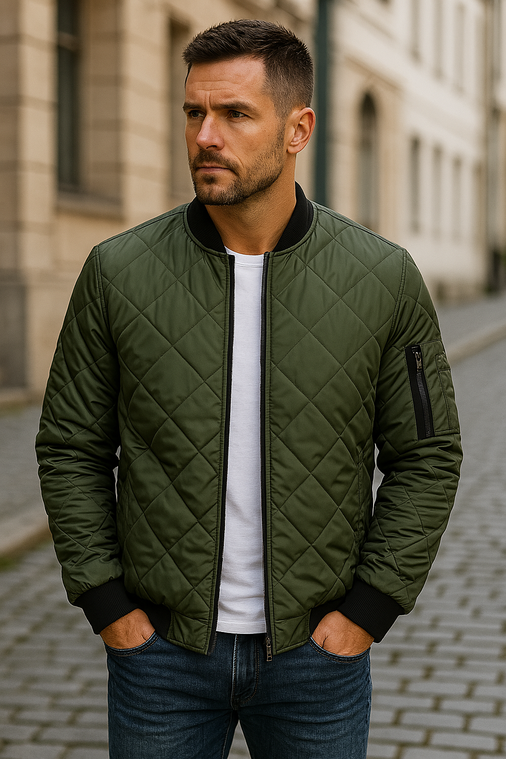 LOÏC | Veste en Coton à Motif Losange