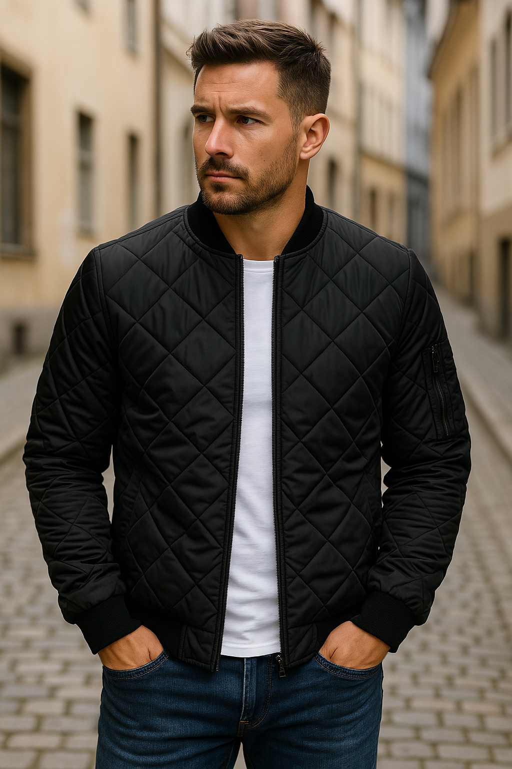 LOÏC | Veste en Coton à Motif Losange