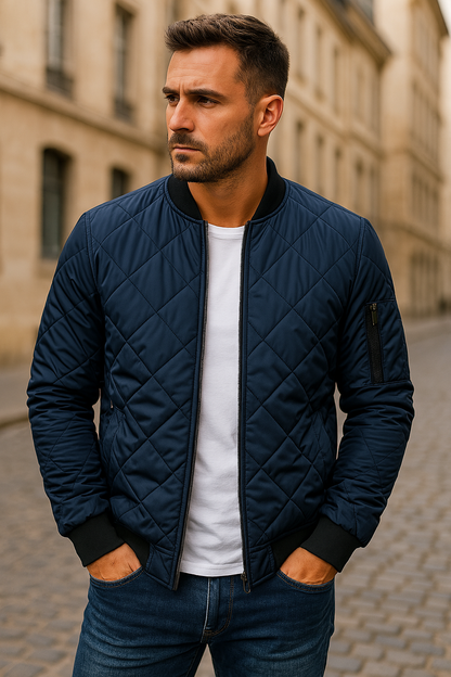 LOÏC | Veste en Coton à Motif Losange