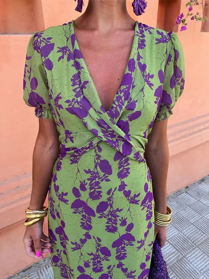 ISABELLE | Robe Élégante Imprimée