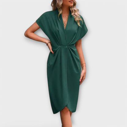 AXELLE | Robe midi portefeuille