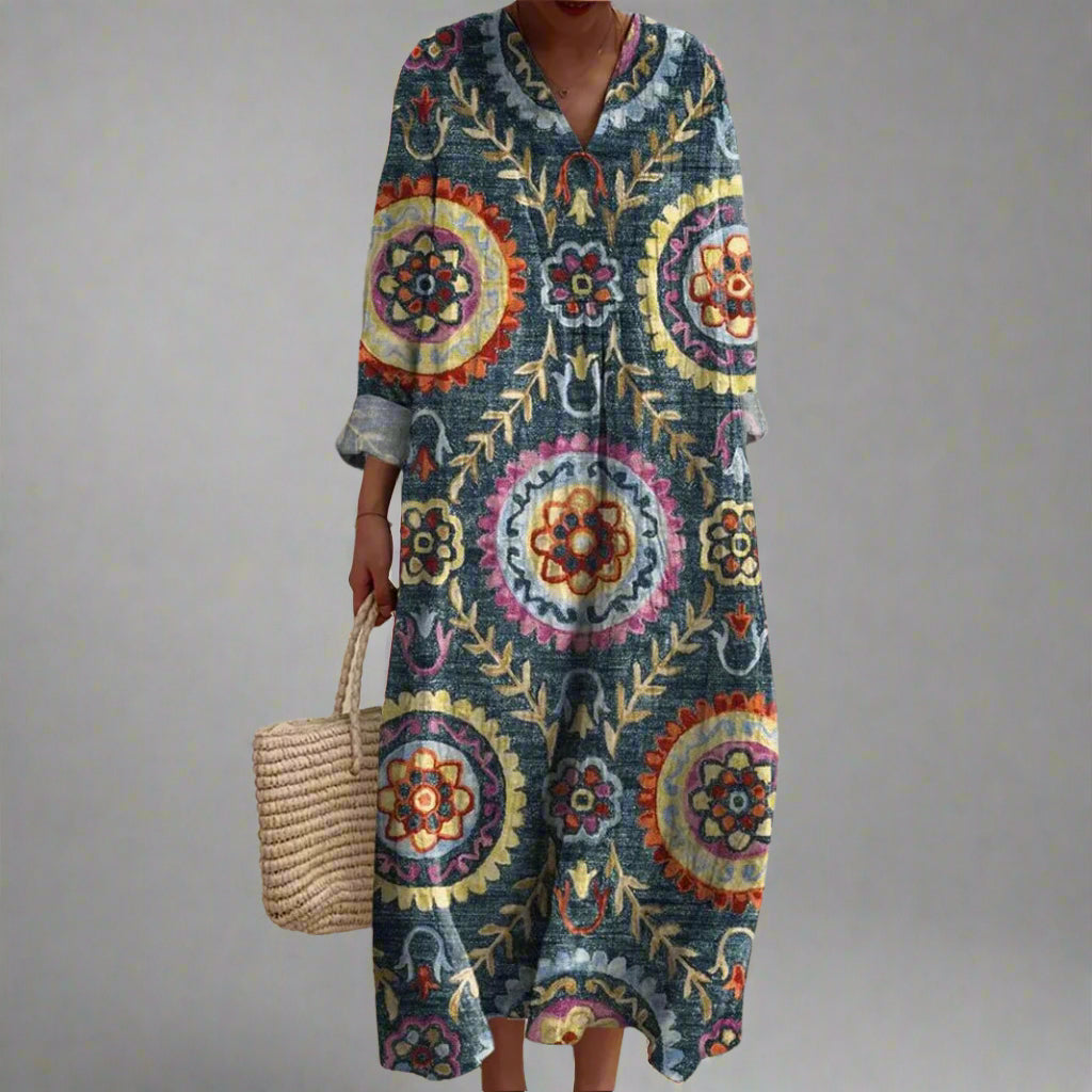 BRIGITTE | Robe Géométrique Élégante