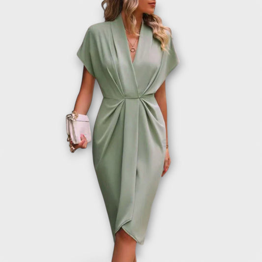 AXELLE | Robe midi portefeuille