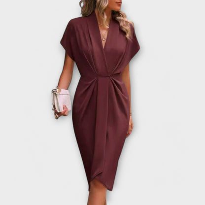 AXELLE | Robe midi portefeuille