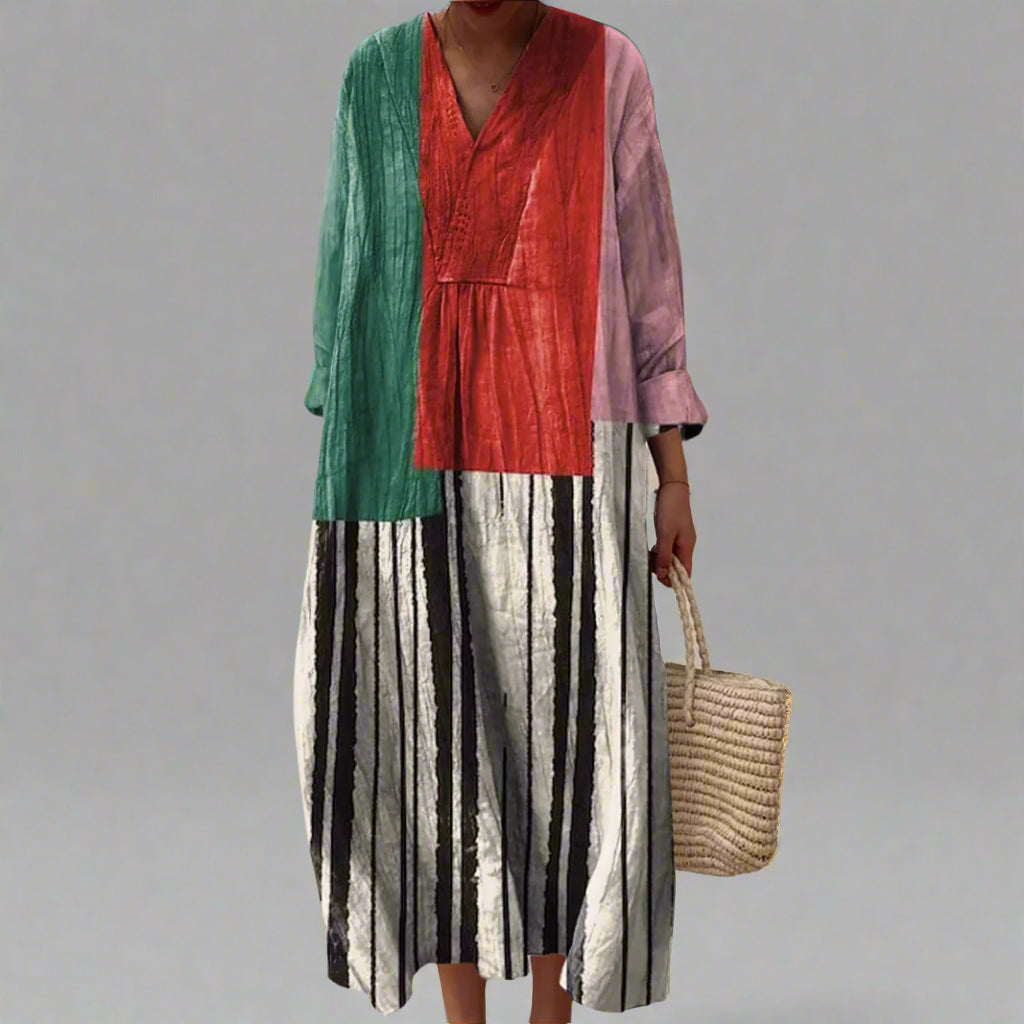 PAULETTE | Robe Géométrique Élégante