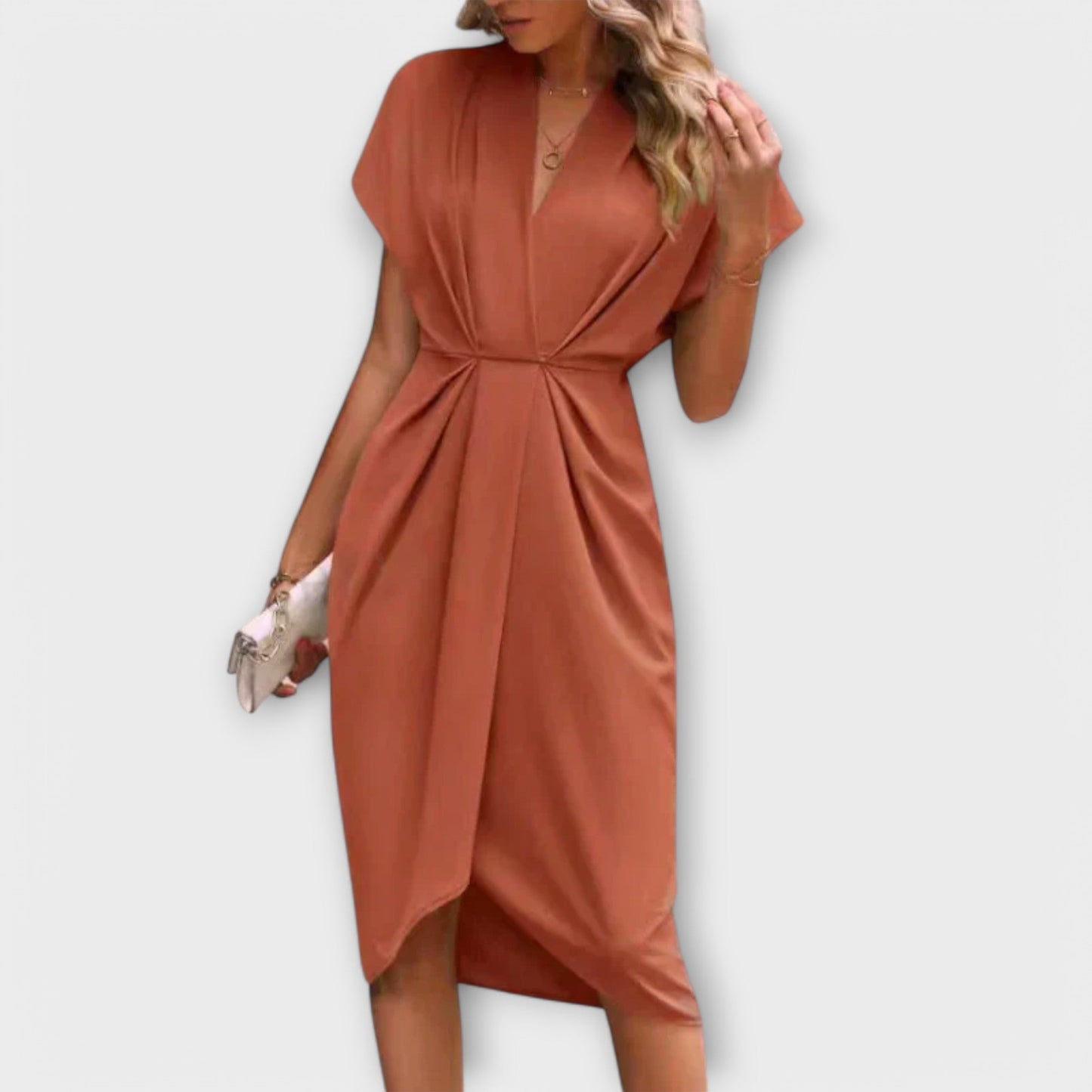 AXELLE | Robe midi portefeuille