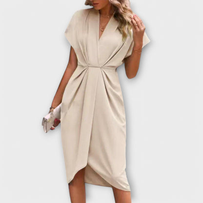 AXELLE | Robe midi portefeuille