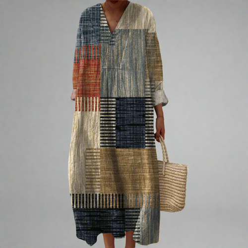 MAURINE | Robe Géométrique Élégante
