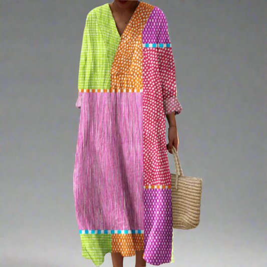 MONIQUE | Robe Géométrique Chic