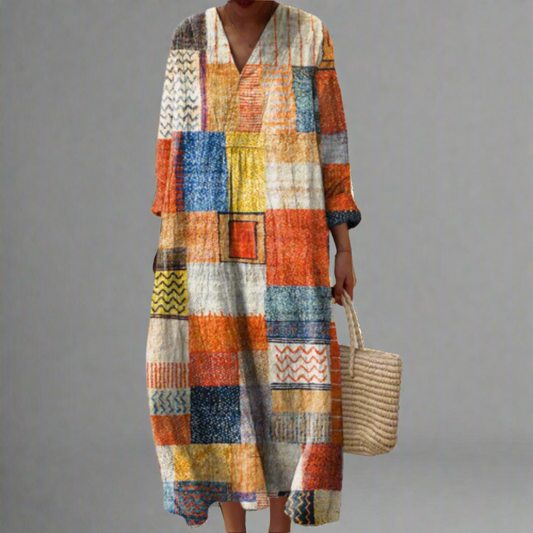 ANNETTE | Robe Géométrique Élégante