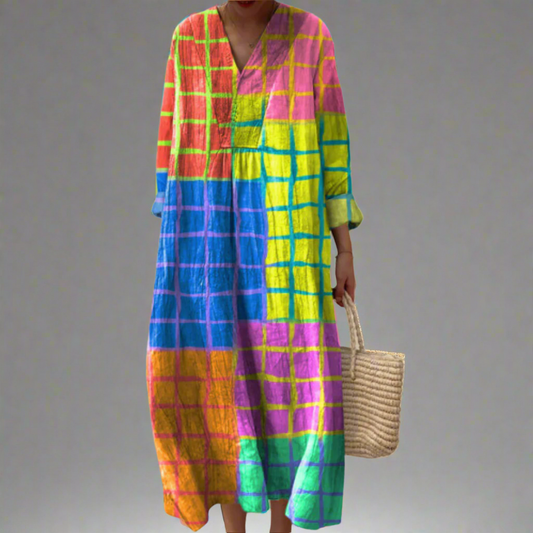BERNADETTE | Robe Géométrique Élégante