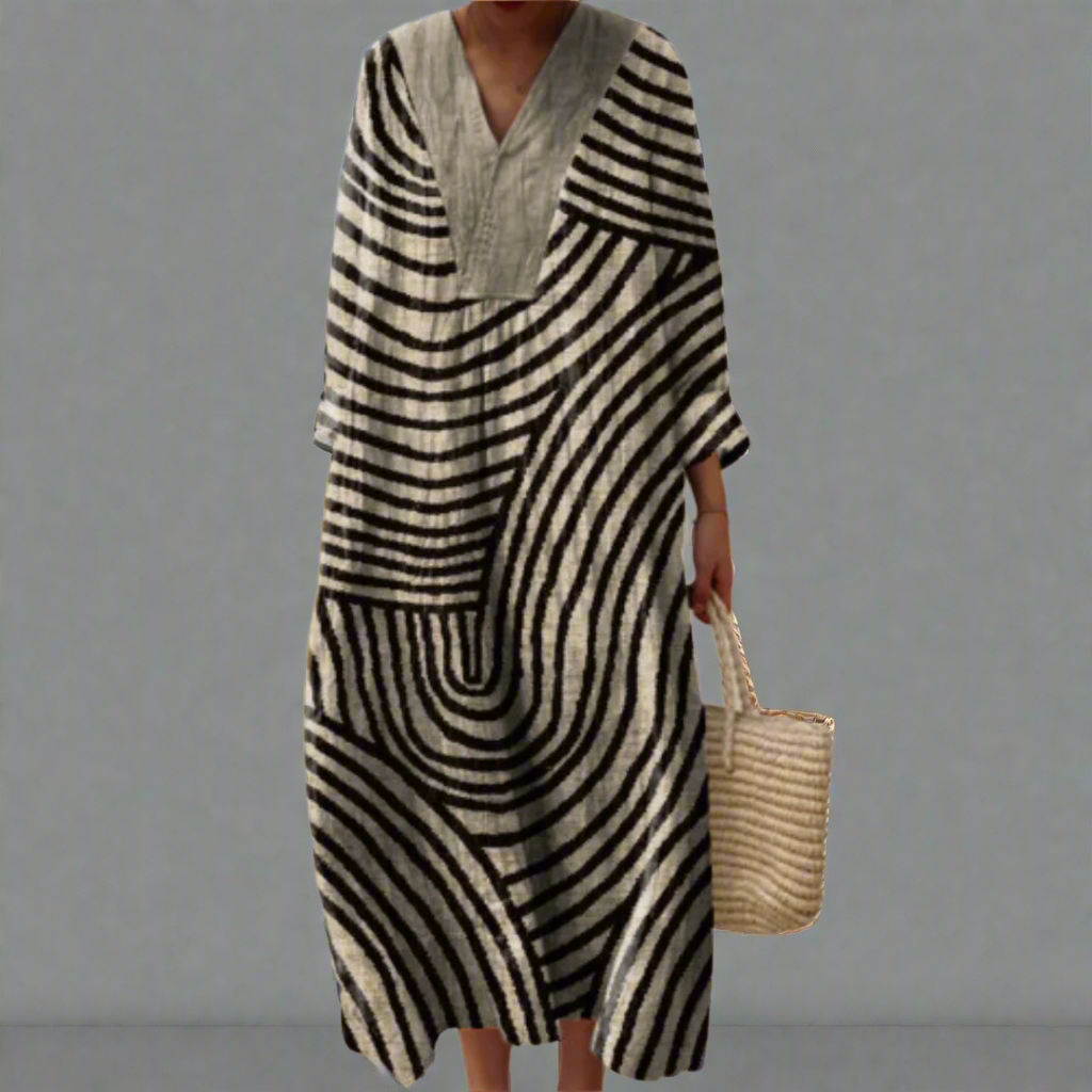 LISETTE | Robe Géométrique Élégante
