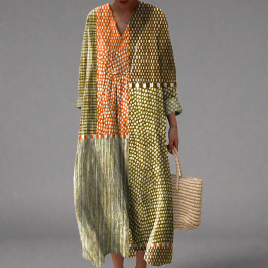 DENISE | Robe Géométrique Élégante