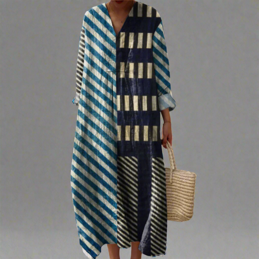 CHANTAL | Robe Géométrique Élégante