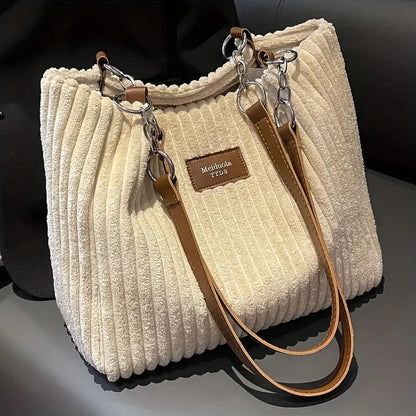ALIX | Élégant sac tote en velours côtelé