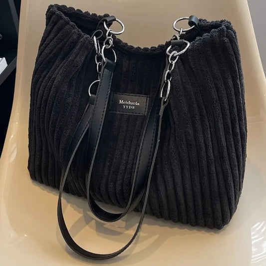 ALIX | Élégant sac tote en velours côtelé