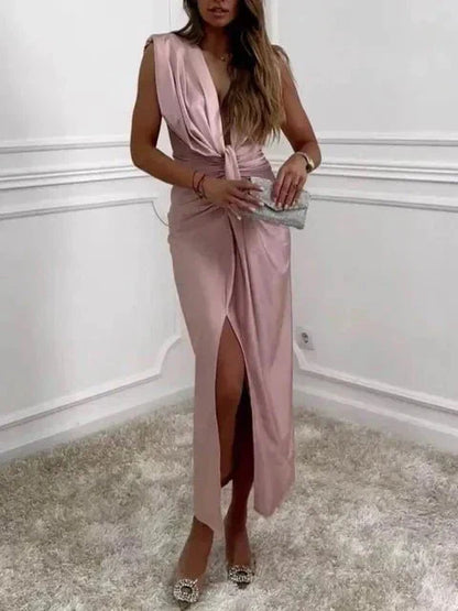 MÉLANIE | Robe Élégante Drapée
